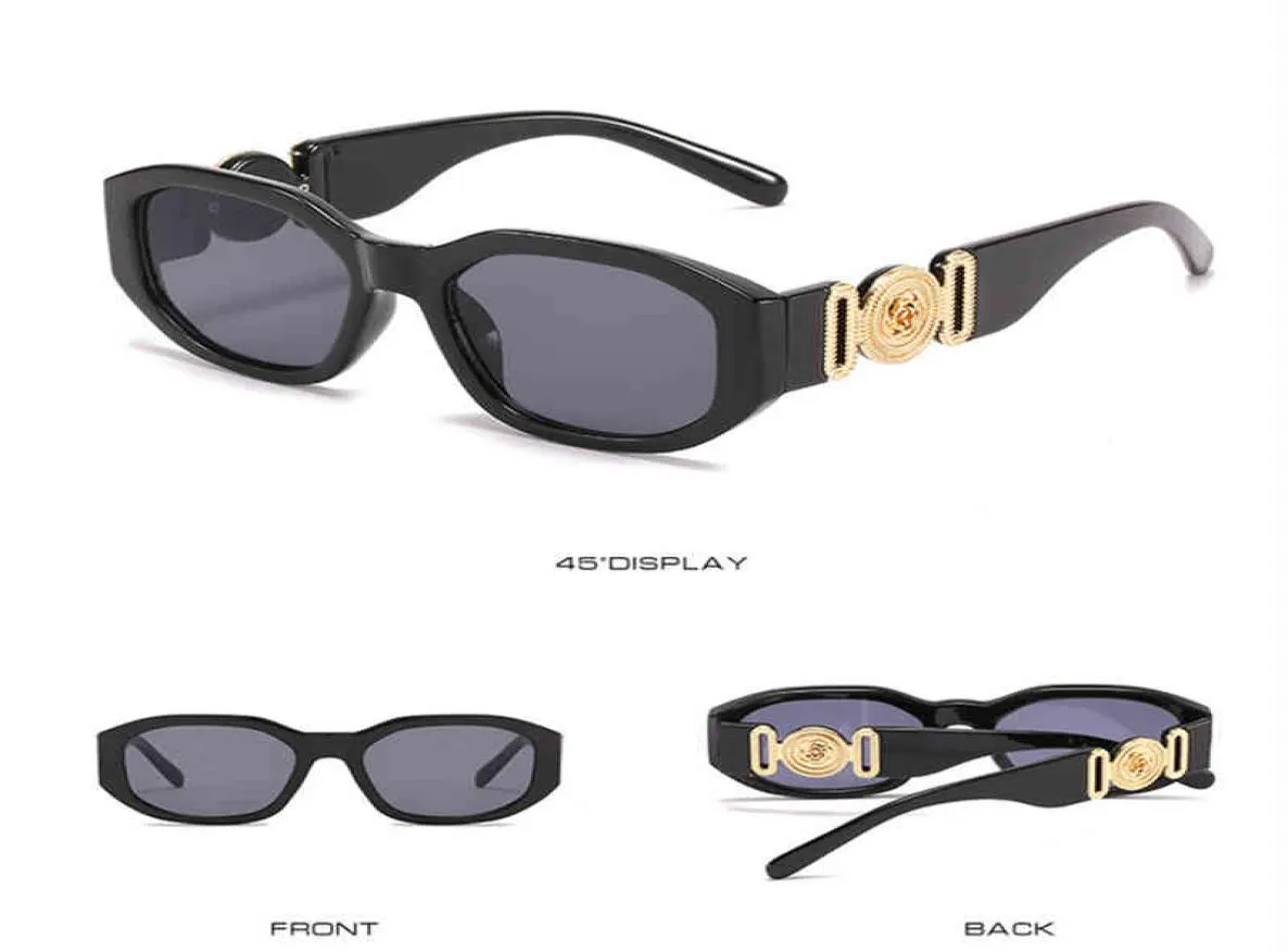 2022 Unik liten solglasögon Kvinnor Fashion Personlighet Lady Head Vintage Square Goggle Solglas för män Oculos de Sol1050334