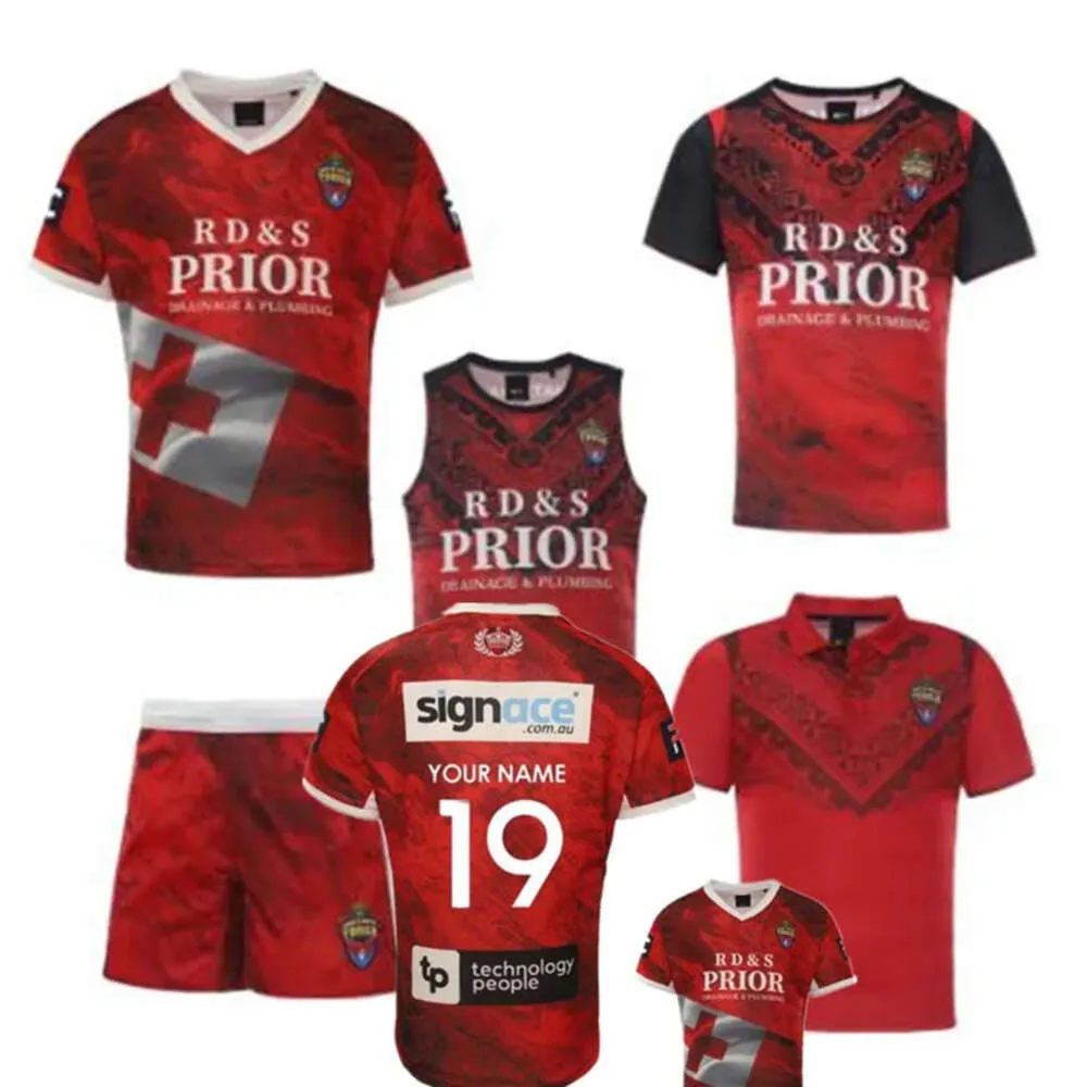 QQQ8 2022 2023 Tonga Forma Yeni Yetişkin Rugby Jersey Gömlek Kiti Maillot Camiseta Maglia Tops Bshorts Veck Dünya Kupası S-3XL