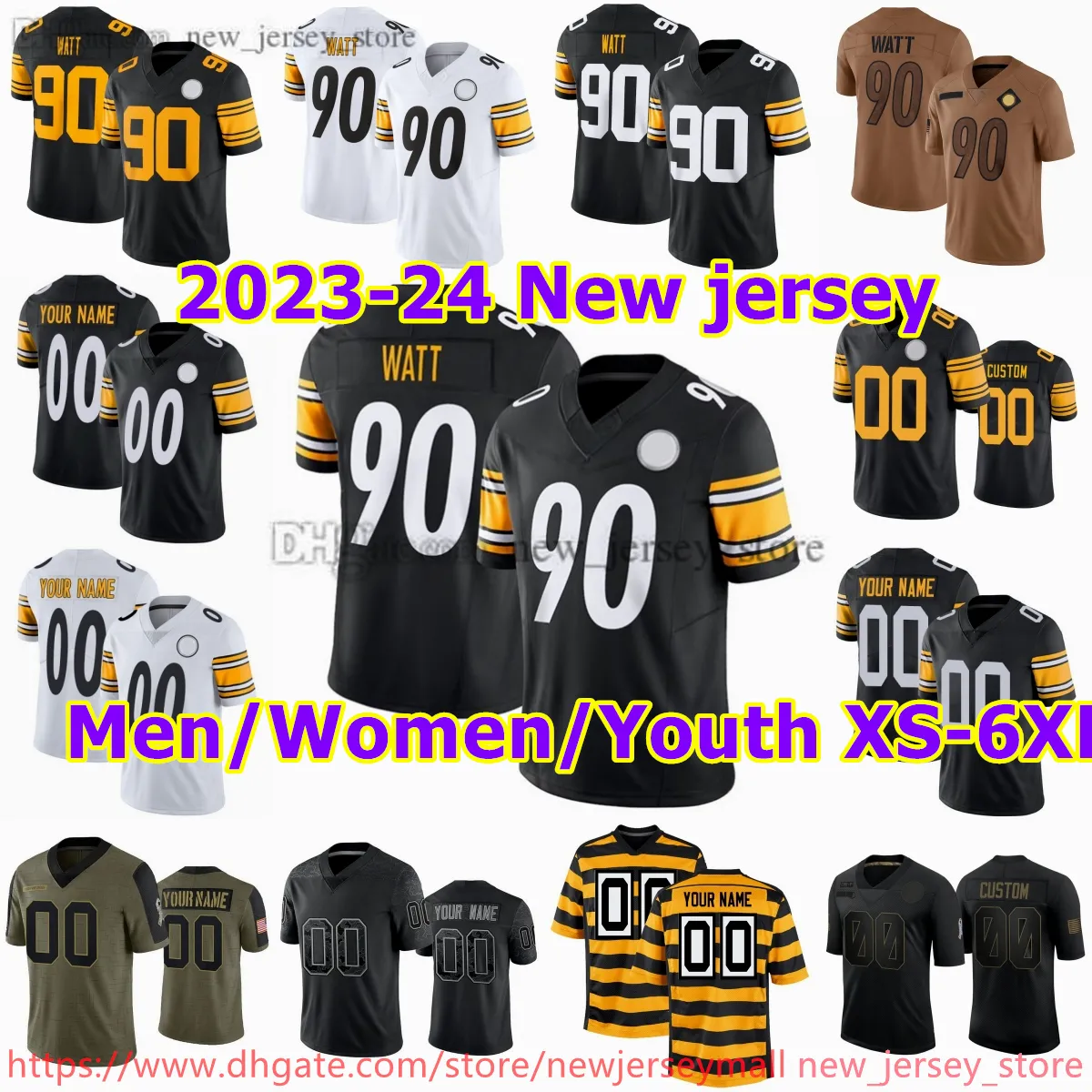 Custom S 6XL DIY Football 8 Kenny Pickett Jersey Stitched 10 Mitchell