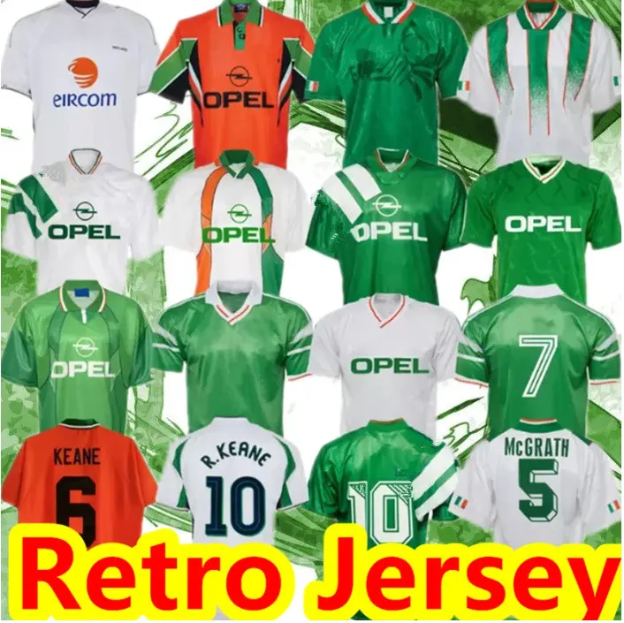 2002 1994 Ireland Retro Soccer Jersey 1990 1992 1996 1997 Home Classic Vintage Irish McGrath Duff Keane Staunton Houghton McAteer Shirt