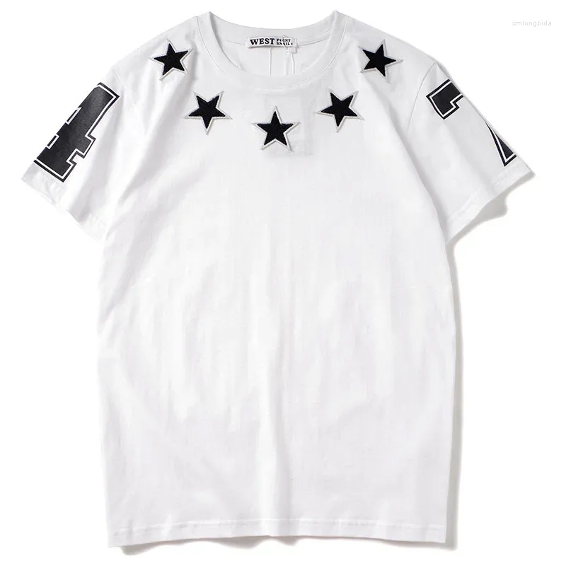 Men's T Shirts 2023 Short Sleeve Tee Shirt Stars Embroidery Men Summer Clothes Brand Streetwear O-neck Loose Mens Casual Tshirt Homme