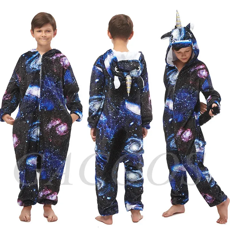 Pyjamas Kigurumi Kids Pyjamas Unicorn Sleepwear For Children Animal Cartoon Filt Costume Winter Boys Girls Licorne Onesies Jumpsuits 231101