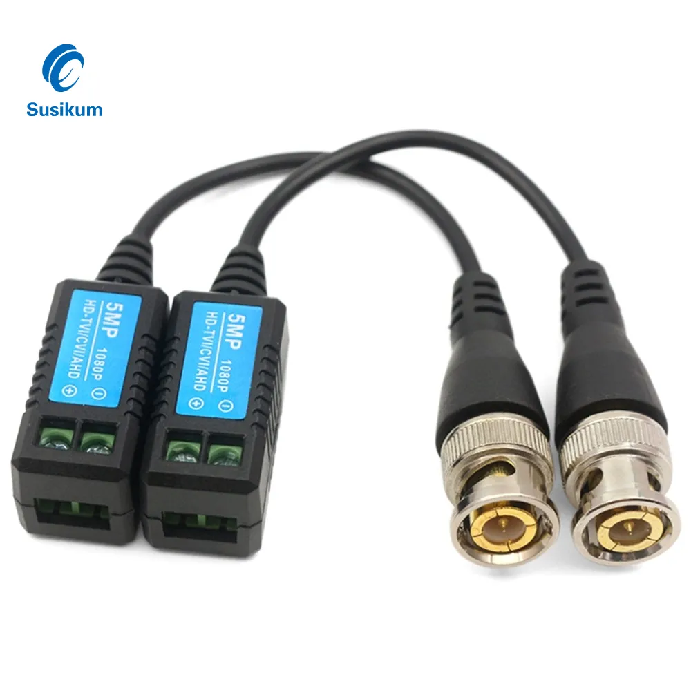 5 pares 5mp acessórios para câmera cctv vídeo passivo balun transceptor par trançado transmissor para 2mp 5mp ahd/tvi/cvi/cvbs câmera