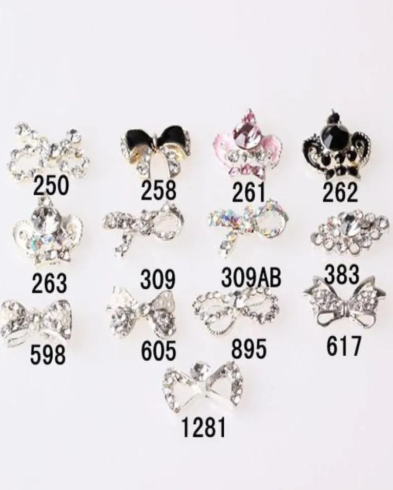 Nagelkonst levererar 50pcslot stora nagel spik tips dingle smycken konst dekoration 3d nagelbågar dekoration metal5914938