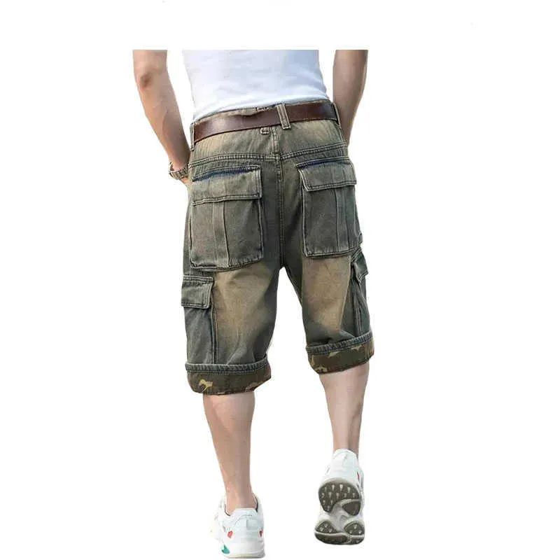 Pantaloncini Cargo Uomo In Misto Cotone Multitasche, Elastici E Traspiranti, Per Tutte Le Stagioni