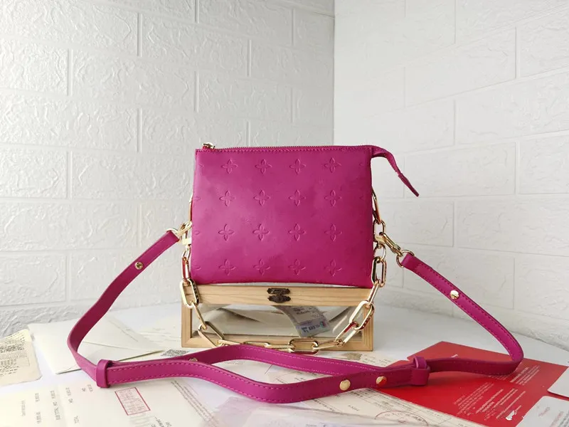 Borsa Coussin Deisgner Borsa a tracolla Borsa a catena di lusso Borse da donna Borse tote Borsa moda fucsia Borsa a tracolla da donna Borse a tracolla M59598 Borsa in vera pelle