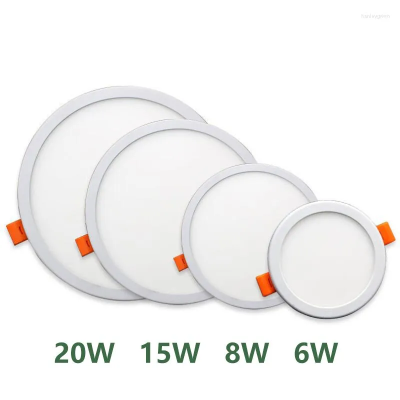 Światła sufitowe Ultra cienki panel LED Light AC220V Odpadkowe Downlights 6 W 8W 15W 20W okrągłe kwadratowe powierzchniowe lampa