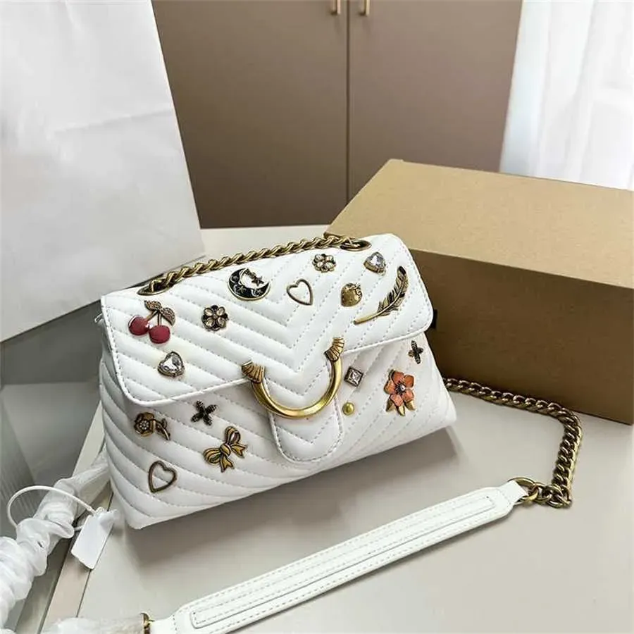 Vintage najwyższej jakości designerskie torba piko torebki torebki Chian ramię luksusowe skórzane dekoracja łuk.