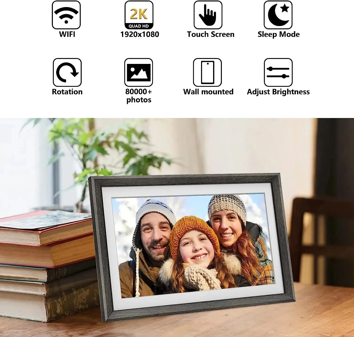 Frameo Smart Amazon Digital Photo Frame With 32GB Memory, 10.1 Inch IPS