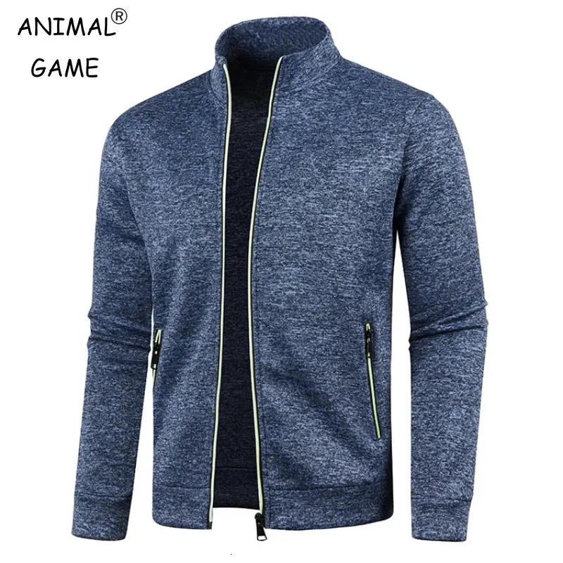 Felpe con cappuccio da uomo Felpe Felpa con cerniera Colletto alla coreana Pullover Giacche Maglione primaverile Abbigliamento Tinta unita Outdoor Multitasche Top 4XL 231101