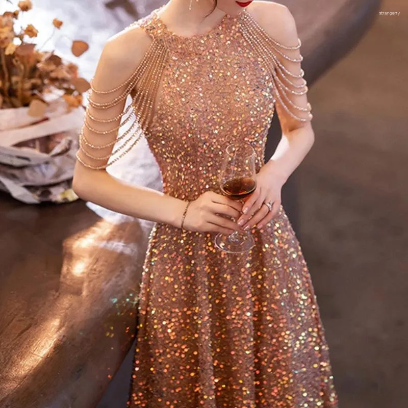 strapless open back dress Women's Evening Dress V-Neck Puff Long Sleeve Female Dresses New Party –  formalgowns main image 0