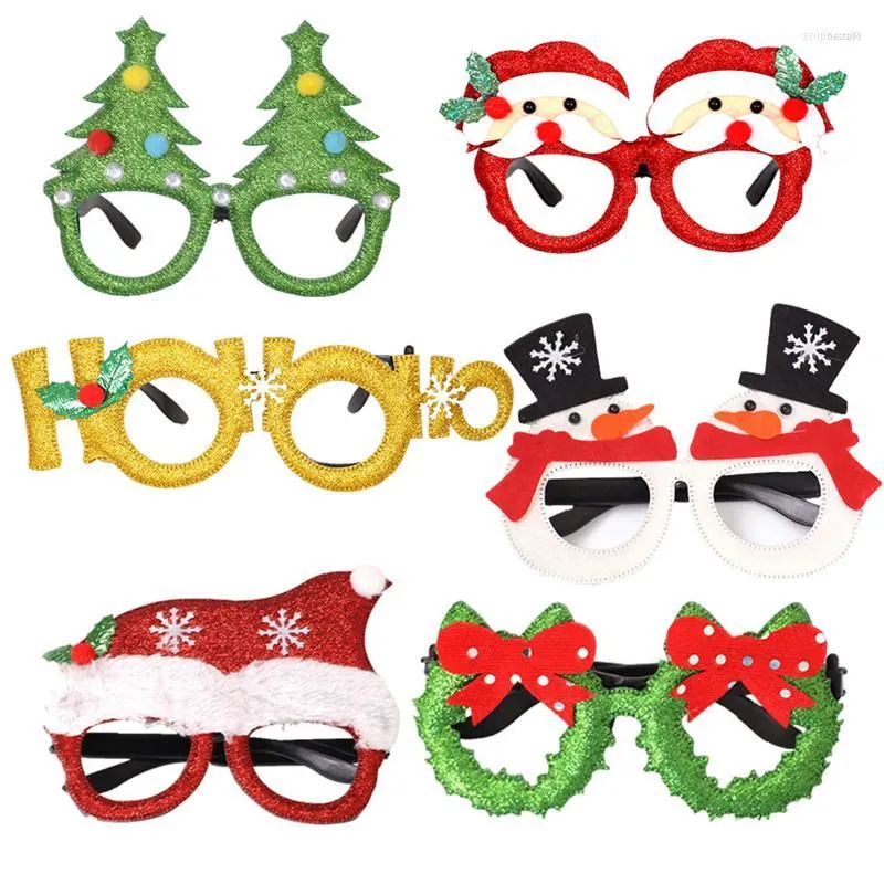 Kerstversiering 1pc Kerstman Sneeuwpop Gewei Bril 2023 Jaar Cadeaus Voor Kinderen Xmas Party Supply Decoratie Thuis Navidad Decor