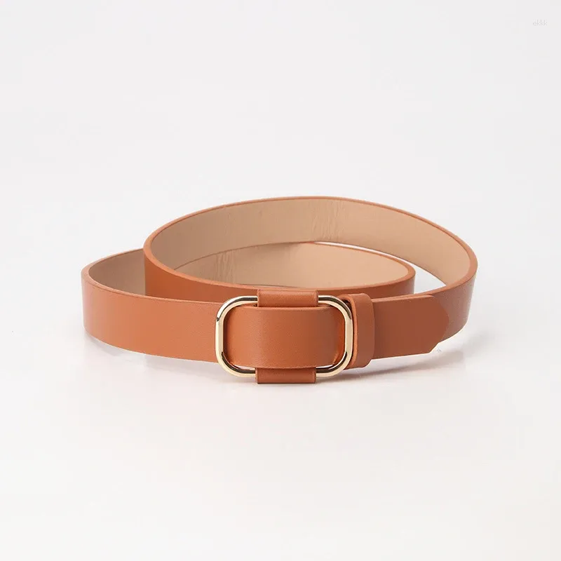 Riemen Metalen Gesp 2.4cm 103cm Vrouwelijke Riem Dames Mode Riem PU Tailleband Dames Stevige Band