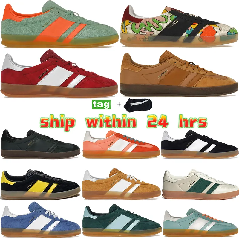 Gazelle Indoor Scarpe da ginnastica in pelle scamosciata Scarpe casual da uomo Scarpe firmate da donna Bold Orange Blue Fusion Gum Sean Wotherspoon Bianco Nero Grigio uomo sportivo Scarpe da ginnastica Mesaoutdoor