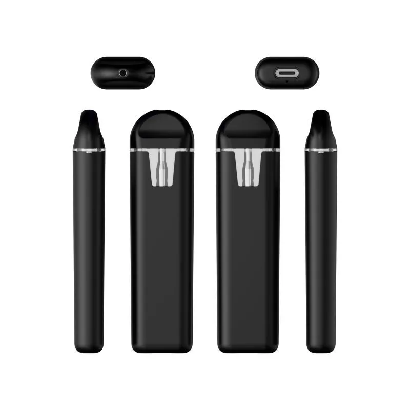 Pod jetable avec fenêtre d'huile visible H10 0,5 ml 1 ml Cartouches de vaporisateur à bobine en céramique avec port de charge de type C