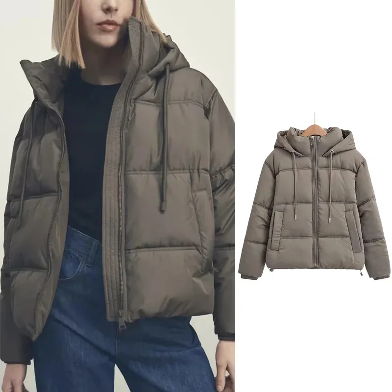 Parkas femme TRAF ZR hiver femmes manteau froid vestes d'hiver pour femmes chaud thermique Parkas femme hiver manteau Promotion vêtements de dessus pour femmes 231101