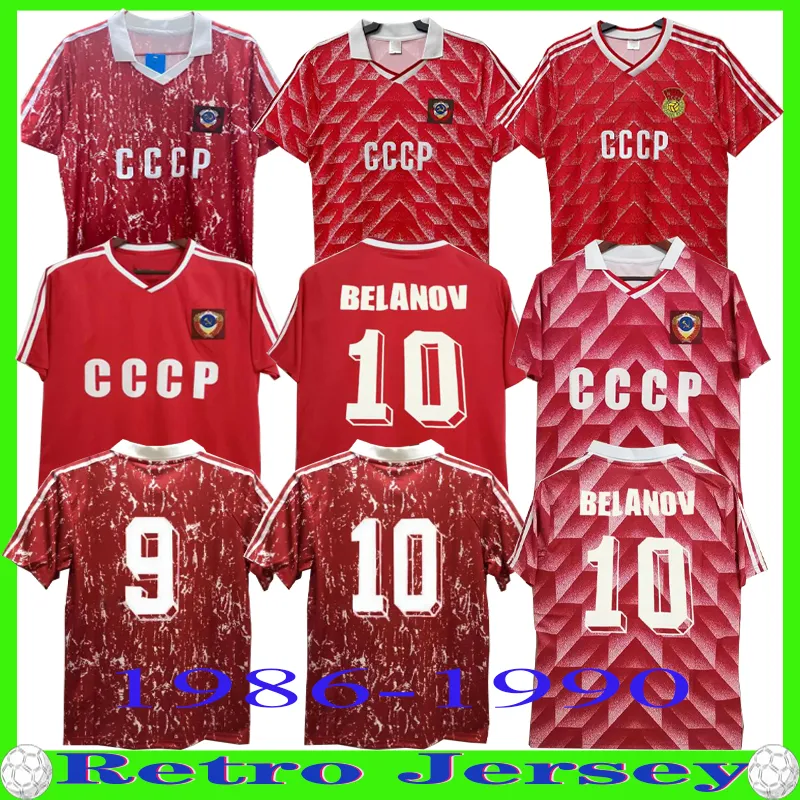 87 88 Retro CCCP Sowjetunion BELANOV Fußballtrikot 86 90 BLOKHIN Home Classic Vintage Fußballtrikot Kurze Uniformen