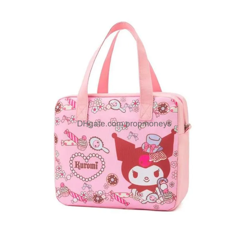 Handbags Kawaii Melody Design Lunch Bags Heat Preservation Waterproof Tote Bag For Student Drop Delivery Baby, Kids Maternity Accessor