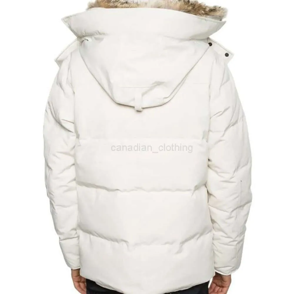 Kanada Puff Jeriki Projektant męski Real Coyote Furt Outdoor Wyndham Windbreaker Jassen Hooded Fourrure Manteau Down Płaszcz Hiver Parkha Doudoune 7K6up