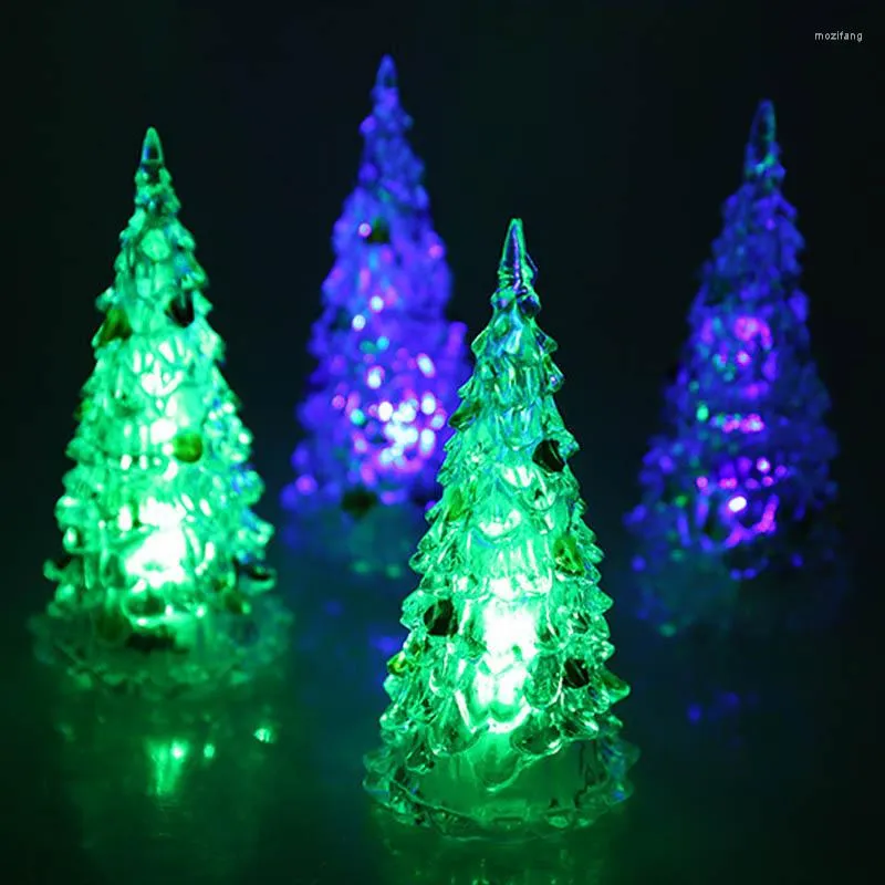 Christmas Decorations Tree Ornaments Holiday Festival Gift RGB Colorful LED Lights Decoration With Night Light