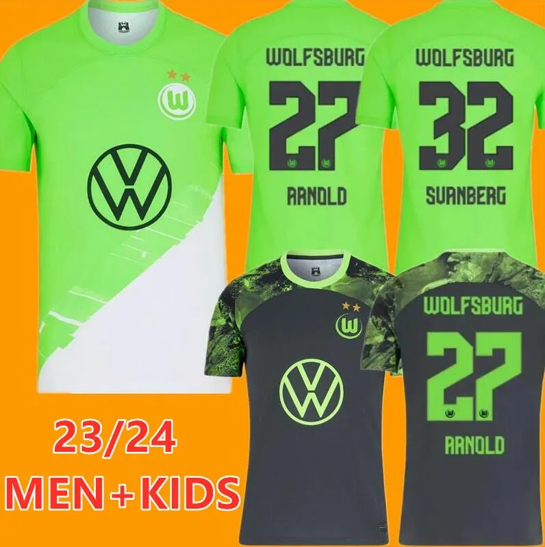 S-4XL 23 24 VFL WOLFSBURG SOCCER JERSEYS WEGHORST STEFFEN BREKALO 2023 2024 FOTBALLKIRT ARNOLD XAVER MBABU GUILAVUI MEHMEDI ROUSSILLON MEN KID KIT ANVANSIKT 9899