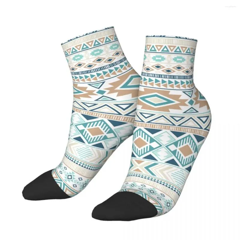 Men's Socks Aztec Tribal Ethnic Geometric Print Short Unique Casual Breatheable Adult Ankle