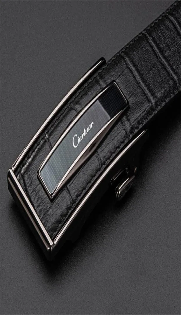 Ciartuar ceinture en cuir boucle automatique s pour hommes taille véritable hommes de luxe concepteur de haute qualité bracelet de mode 2204025685024