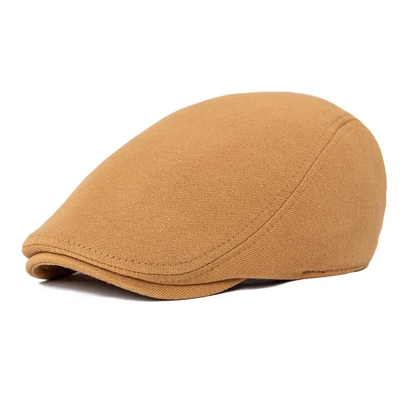 Berety bawełniane mężczyźni jasnoszaro kobiety miękki beret płaski kierowca retro vintage casual piekarz sboy caps cabbie kapelusz 312berets