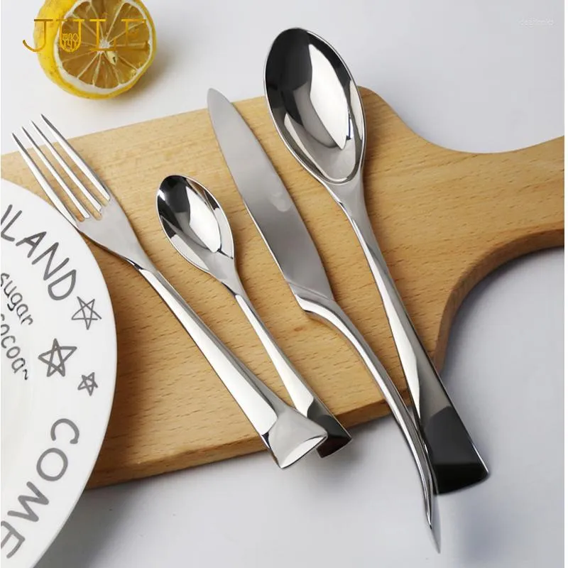 Dinnerware Sets 24 Pcs Kaya Luxury Cutlery Dinner Set Stainless Steel Knife Fork Tablespoon Service 6 Western