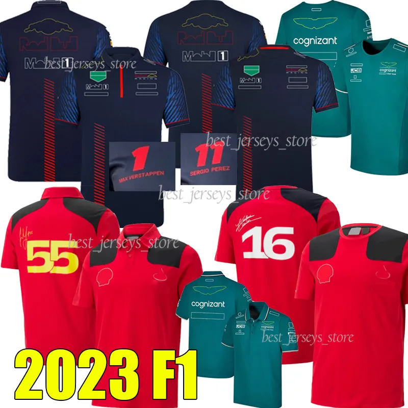 5XL 2023 f1 equipe camiseta polo terno quatro temporadas Fórmula 1 terno de corrida vermelho oficial Conjuntos de corrida SERGIO PEREZ MAX VERSTAPPEN Fãs de carros POLO