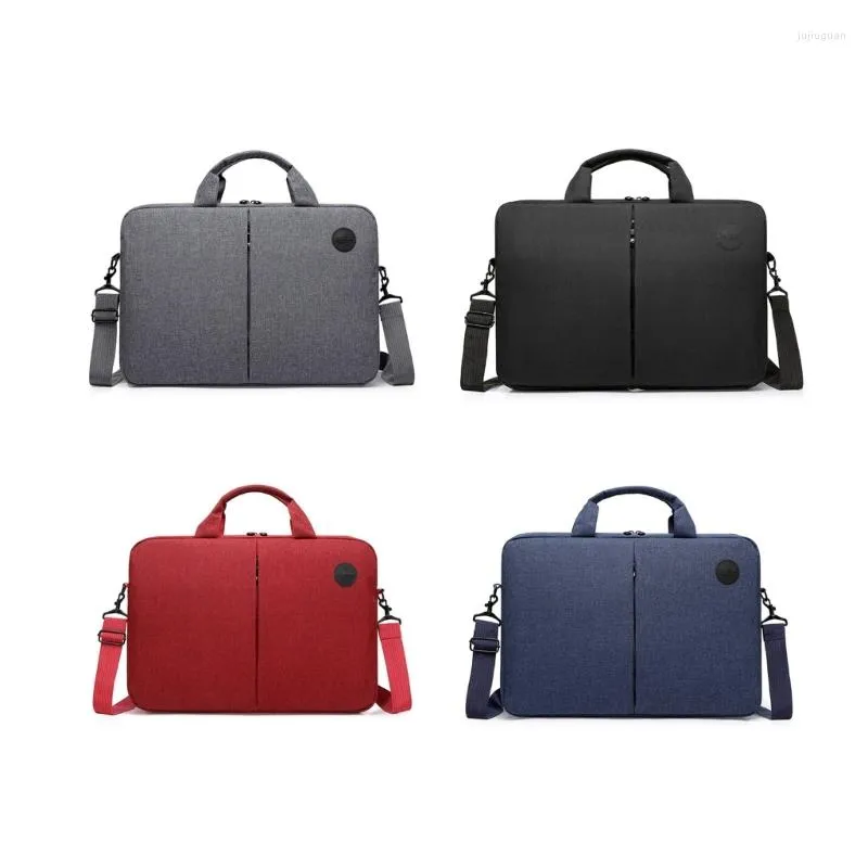 Porte-documents ordinateur sac fourre-tout mince ordinateur portable porte-documents 15.6 pouces ordinateur portable messager épaule transportant pour adulte gris/noir/rouge/bleu