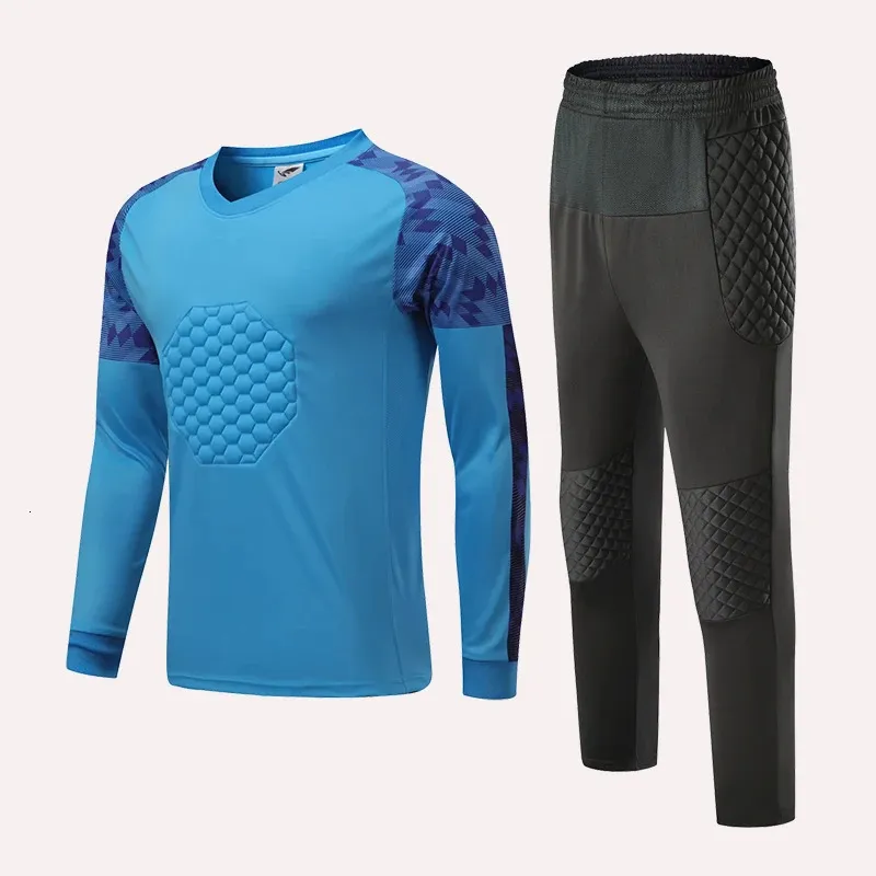 Other Sporting Goods Sports Football Goalkeeper Uniforms Kids Men Goal Keeper Training Suit Adult Soccer Long Pants Shorts Sets Doorkeepers Kits 231102