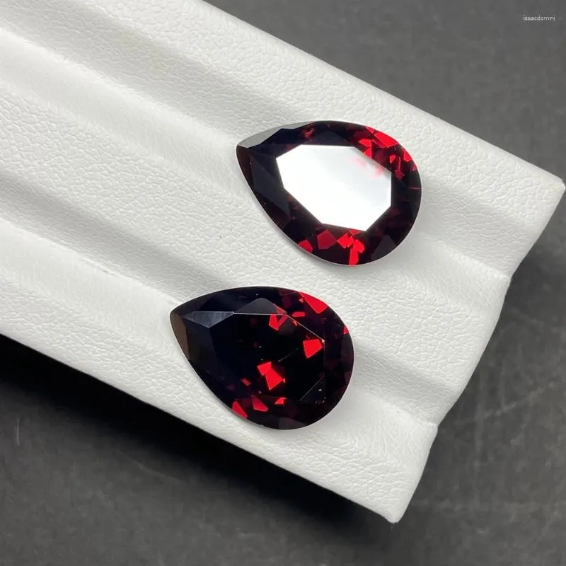 Gevşek değerli taşlar armut kesim 5x7mm-15x20mm kübik zirkonia garnet kırmızı cz taş sentetik değerli taş