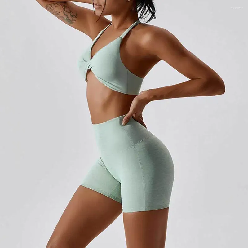 Tenue de yoga Vêtements de sport pour femmes Vêtements d'entraînement Courir Fitness Soutien-gorge Séchage rapide Sous-vêtements de sport Nude