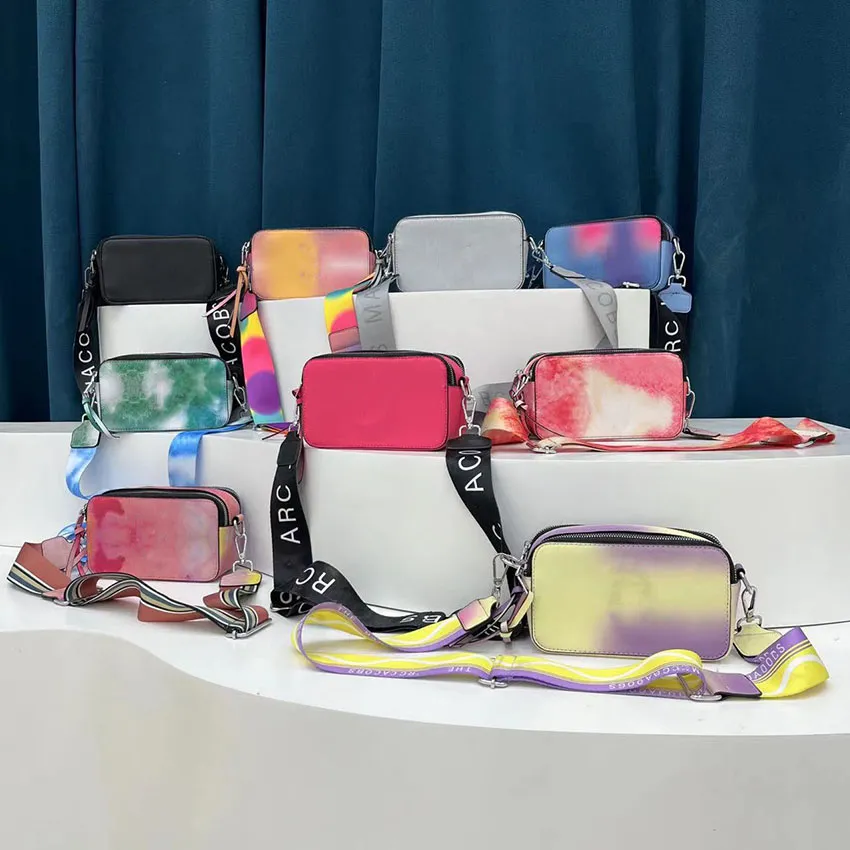 Designer bag Snapshots Camera Bag Famous Shoulder Bags Leather Purses Wallet Handbag new colour Removable and Adjustable Webbing Strap Purses Dual Top Zip Closure