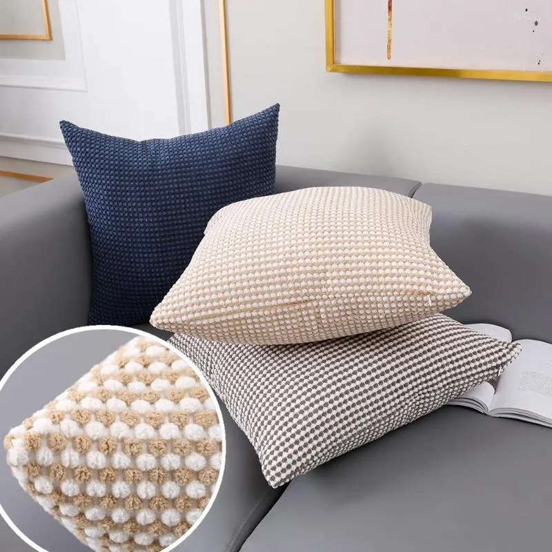 Pillow Design Cover Corduroy 45x45cm Thick Decorative Covers For Sofa Livingroom Decor Pillowcase Khaki Grey Blue