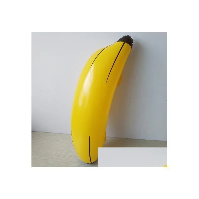 DHgate 100Pcs Inflatable Banana Pool Floats 68cm Blow Up Water Toys for Kids Children Fruit Toys Party Summer Pool Floats Beach Toys Home Garden