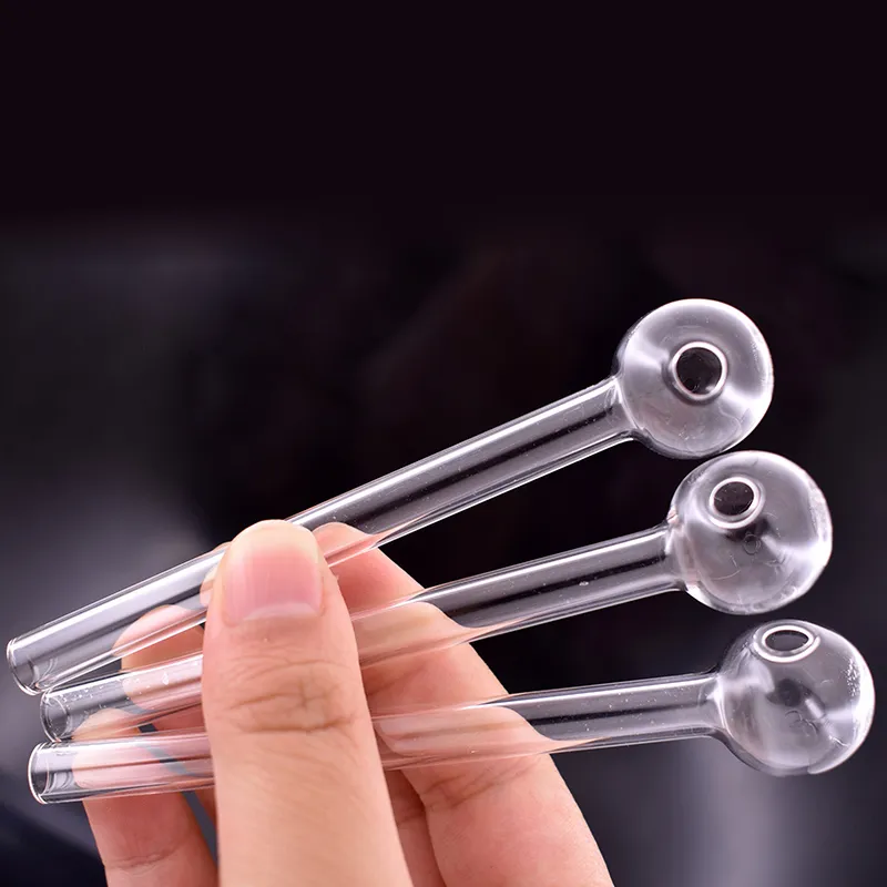 4inch Glass Oil Burner Pipe Spoon Pyrex Oil Burner Glass Pipes Hand Pipes Smoking Pipes for Smoking Accessories Tobacco Tool Stock In USA
