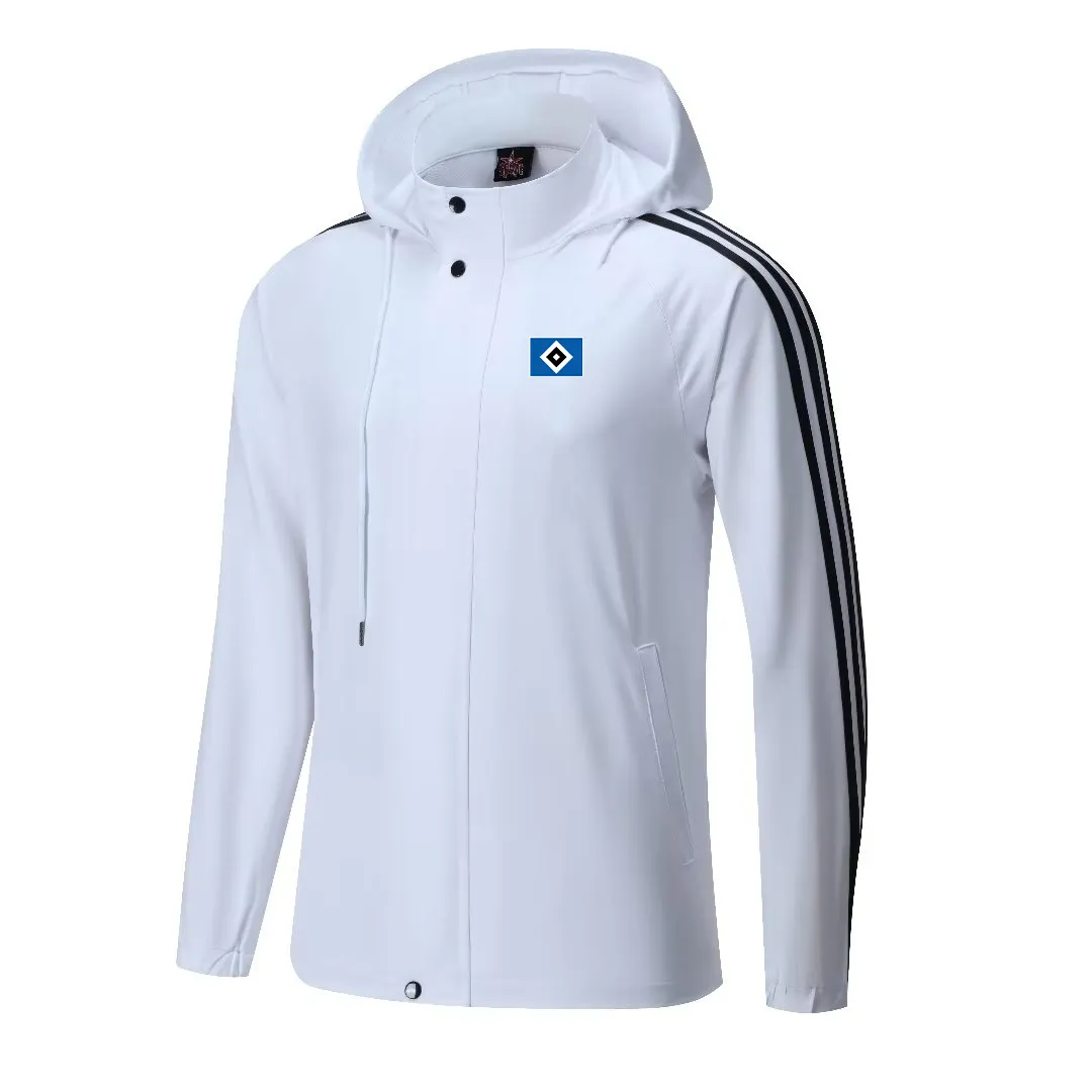 Hamburger SV Men's jackets warm leisure jackets in autumn and winter outdoor sports hooded casual sports shirts men and women Full zipper jackets