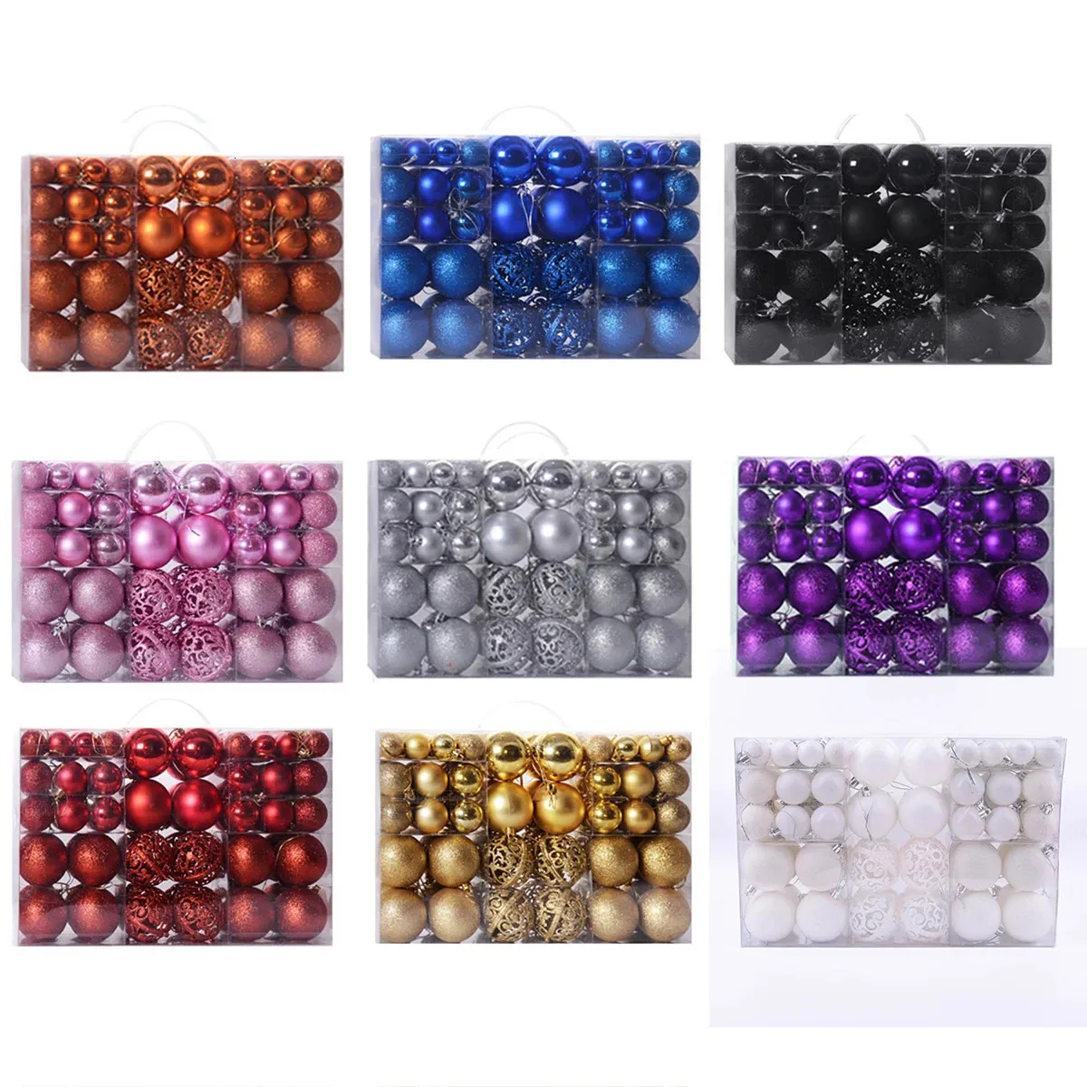 Diğer Etkinlik Partisi Malzemeler 100 PCS Noel Ball Xmas Ağacı Asma Kolyeler Ev Partisi Top Dekor Hediye Noel Navidad Dekoratif Yıl 2024 3-6cm 231102