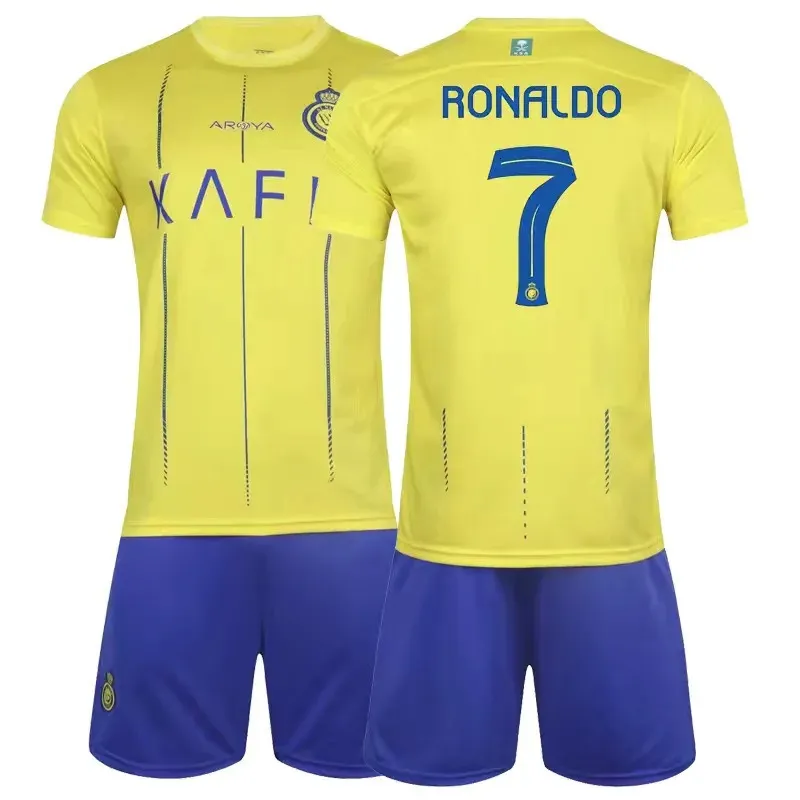 Andra idrottsartiklar Riyadh Home och Away Match Team Uniform Football Suit Custom Men's Training Adult Children C Ronaldo 231102