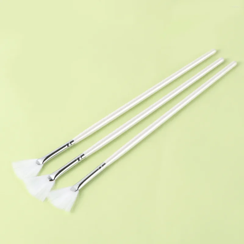 Makeup Brushes 3pcs Mask Long Handle Fan Shape Professional Skin Care DIY