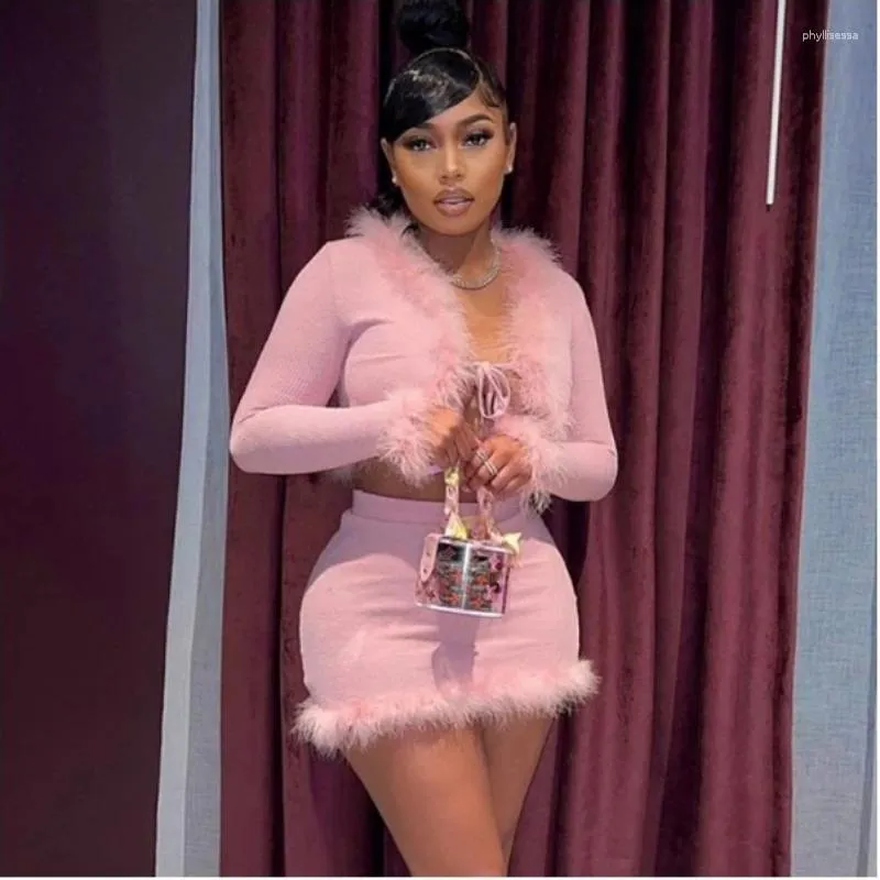 Furry pink dress hot sale