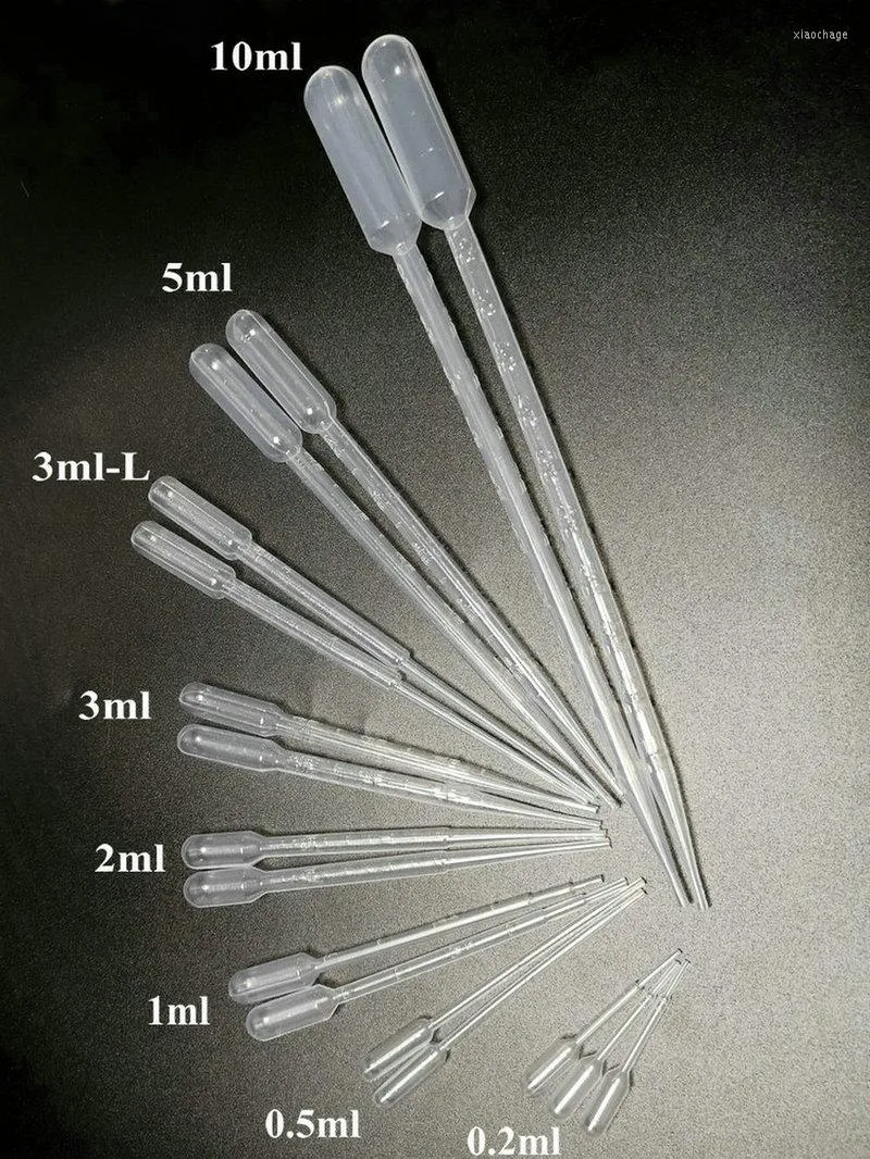 300pcs/Lot 0.2ml To 10ml Plastic Dropper Pasteur Pipet Pap Straw Tube Pipte For Transfer And Drop Liquid Used In Laboratory