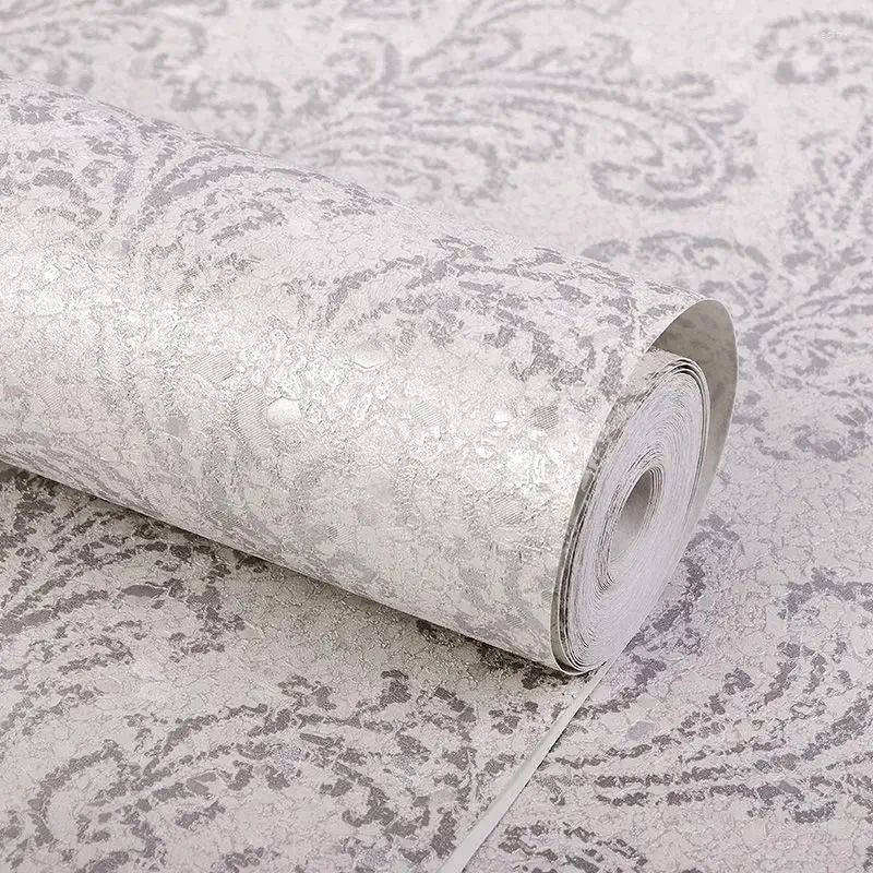 Tapeten Vintage Classic Retro Damast Tapetenrolle Schlafzimmer Wohnzimmer Relief melierte Wandpapier Floral Papel de Parede