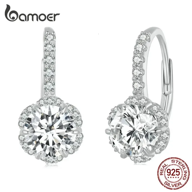 Stud 1CT Oor Gespen 925 Sterling Zilveren Oorringen voor Vrouwen D Kleur VVS1 EX Lab Diamanten Bruiloft Sieraden 231101