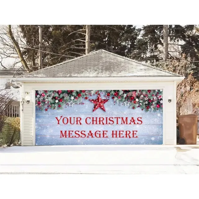Frohe Weihnachten Banner Für Garagentor – 2024 W Produktbild-Vorschau 2