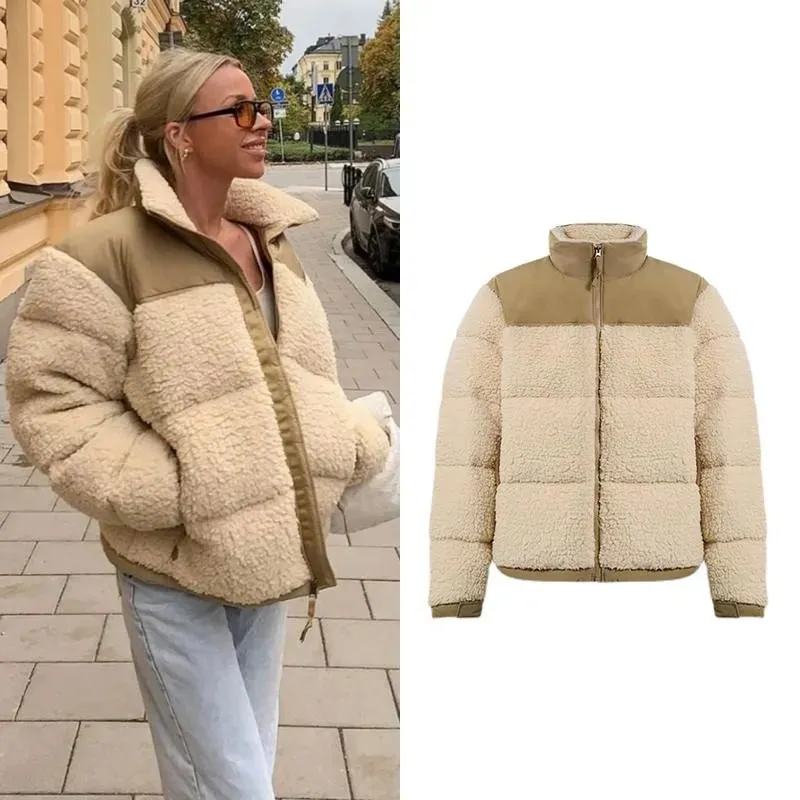 dubbelsidig klädsel mocka designer vinter down jacka kvinnor lambhair parkas salzman france paris lyx man huva puffe ytterkläder kappa