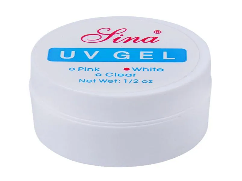 اللون الأبيض الكامل واضحة الشفافة 3 خيارات الألوان المهنية UV Gel Build Tips Gel Nail Nail Manicure Extension2299430