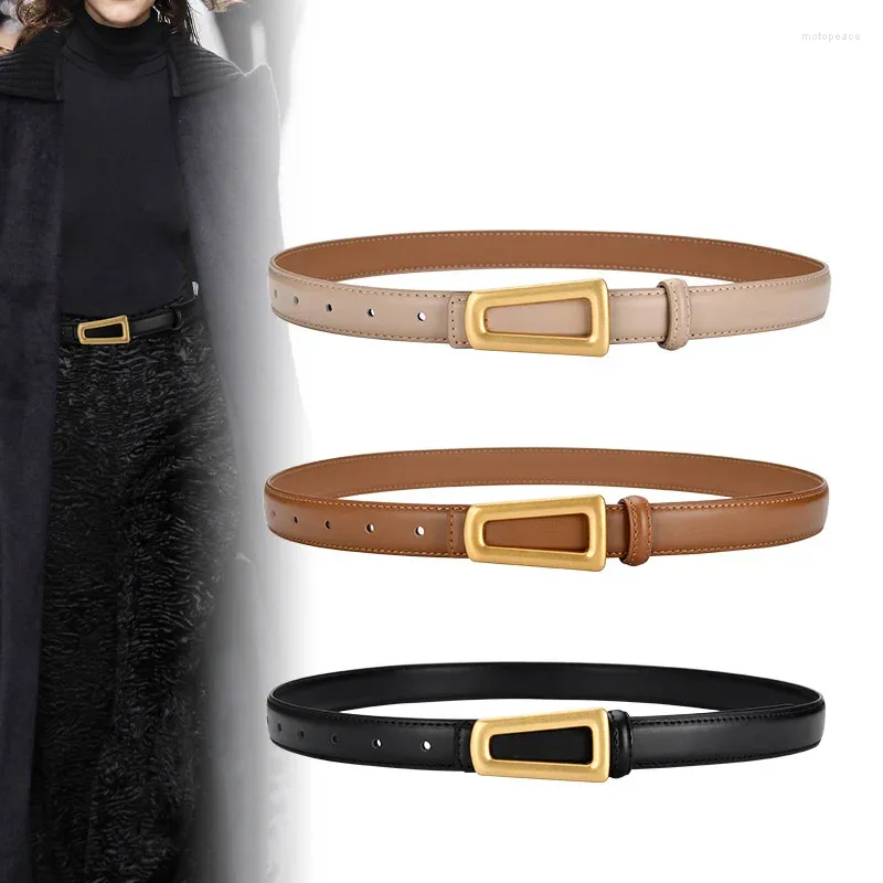 Cinture Cintura per pantaloni in vera pelle da donna Moda versatile Esterno decorativo pigro